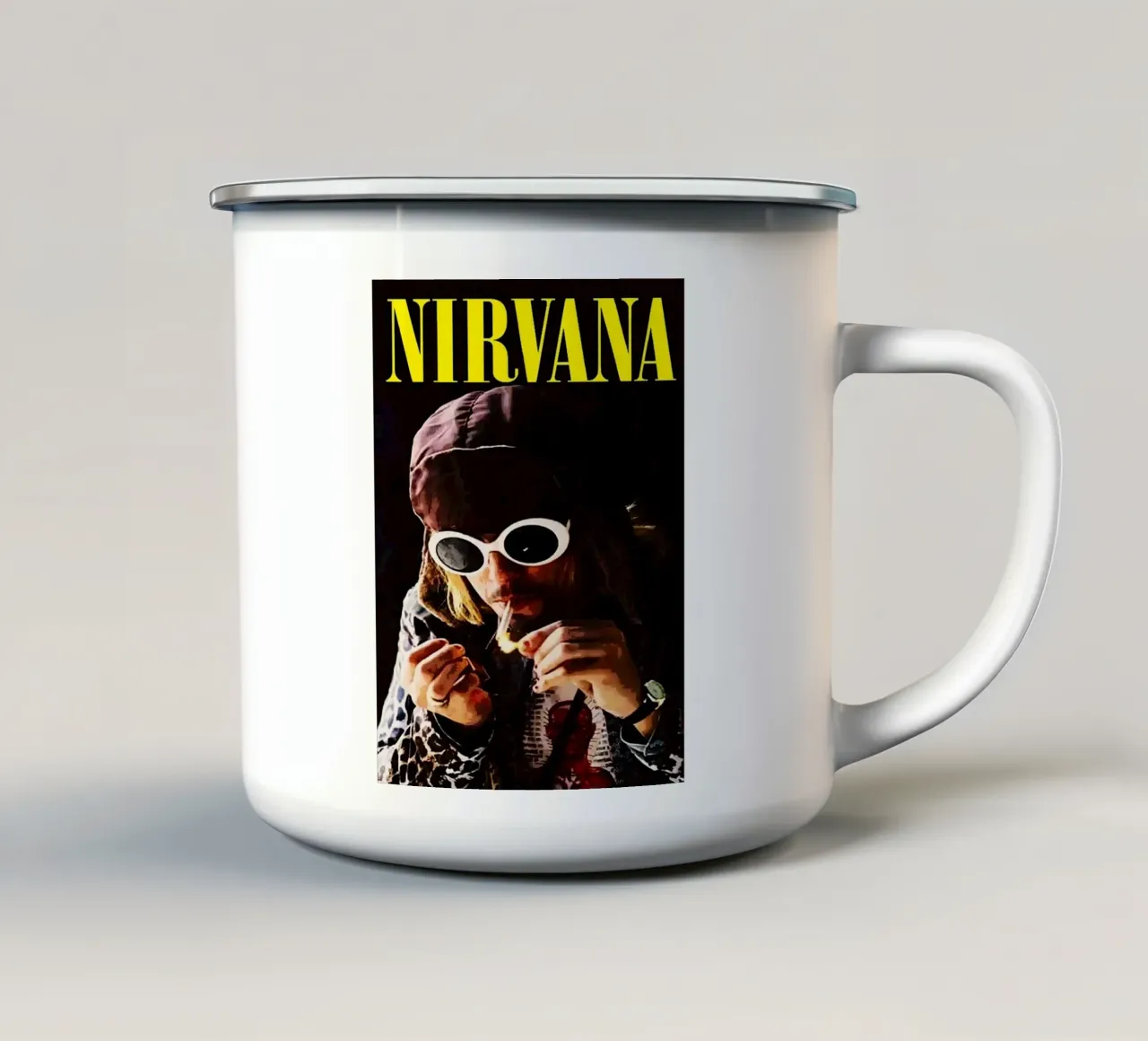 band dei nirvana tazza in smalto da vanhesling