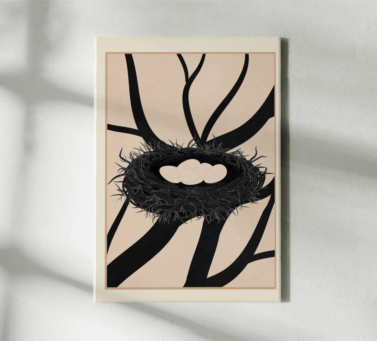 Birds Nest canvas by Nadjaa