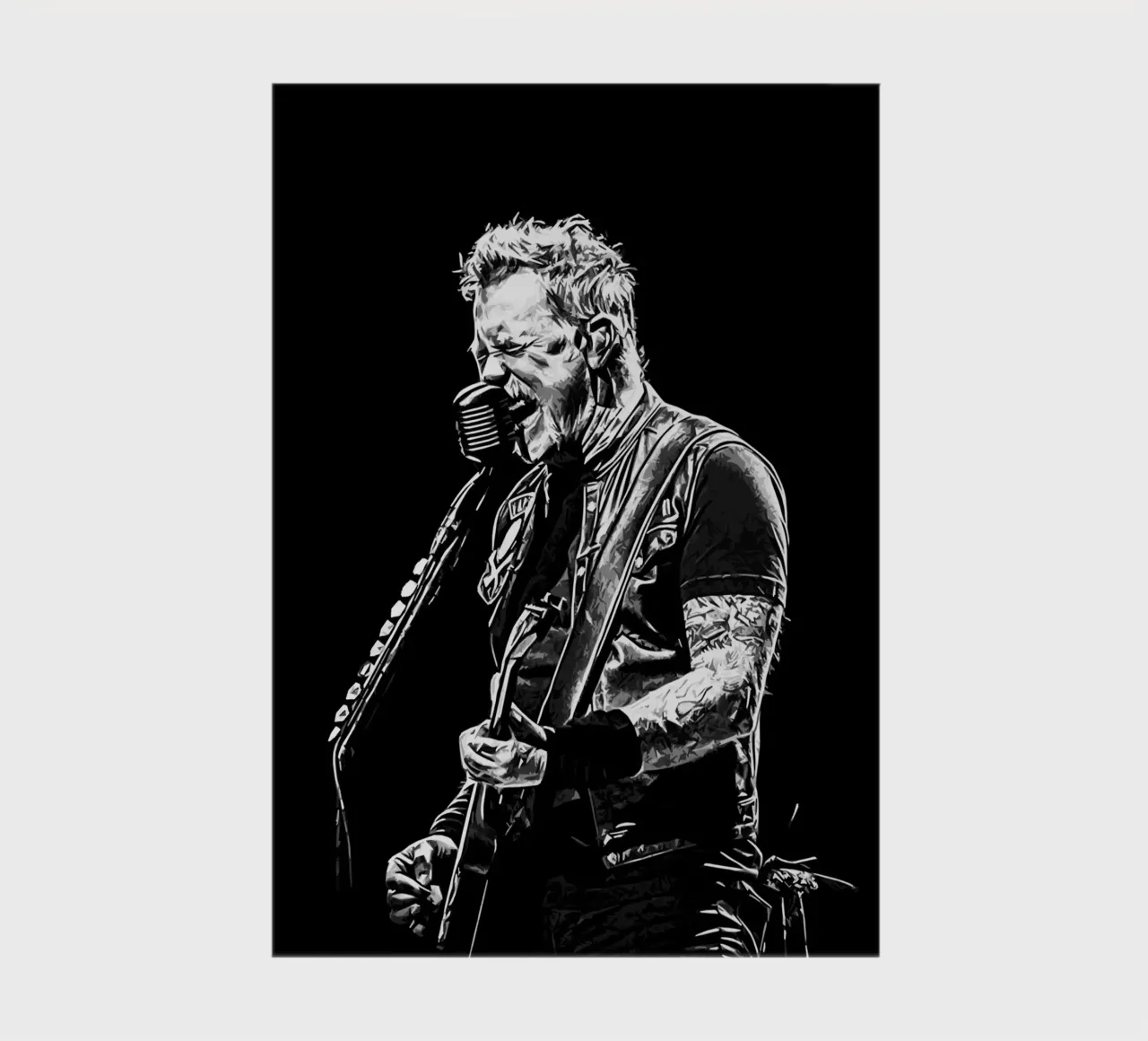 James Hetfield Metallichead groupe musique 13 Art carnet de notes de music soul