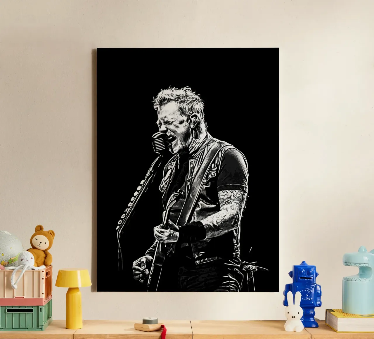 James Hetfield Metallichead band music 13 Art canvas by music soul