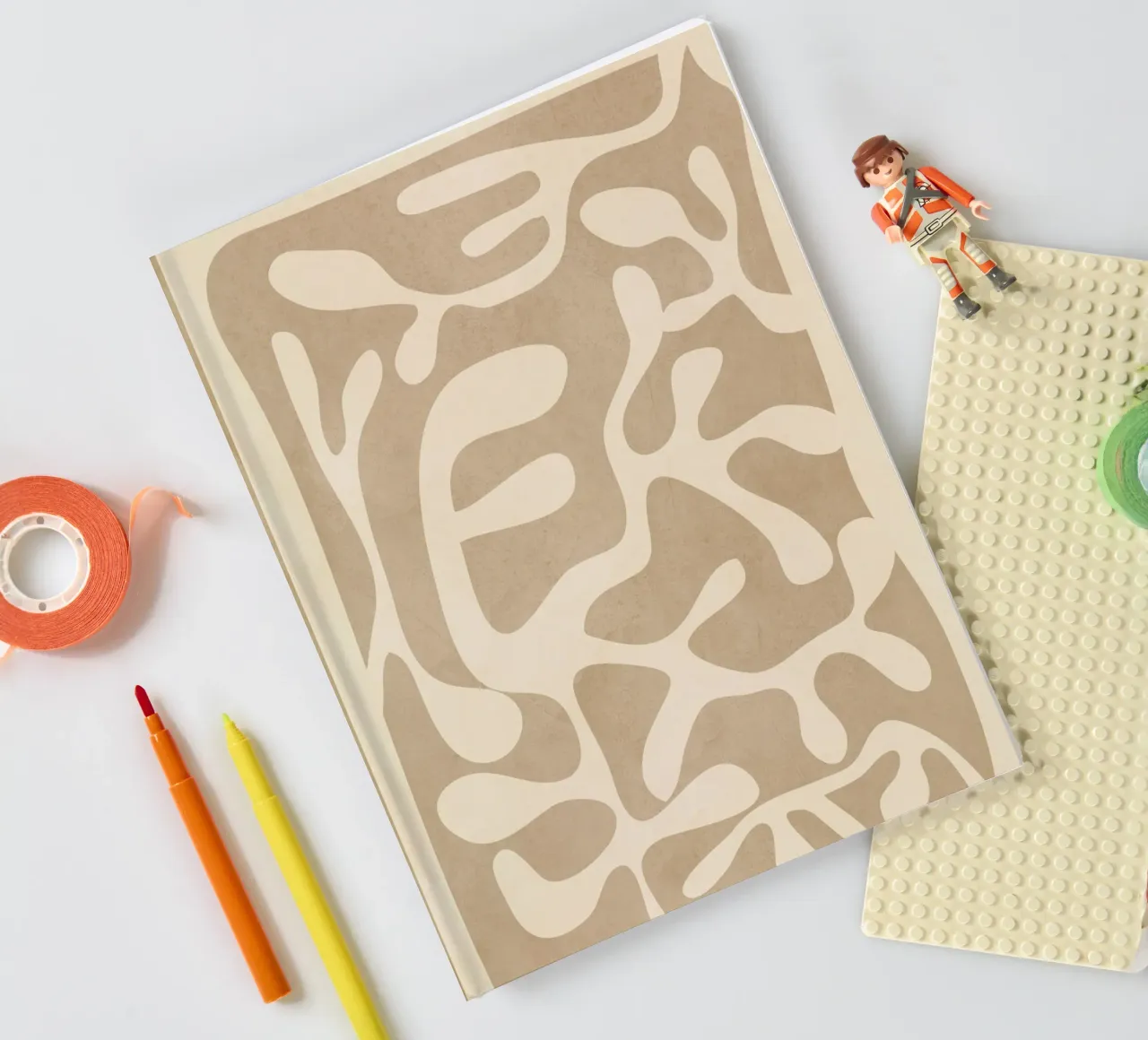 Minimalist Abstract Leaves 2 notebook by Nadjaa