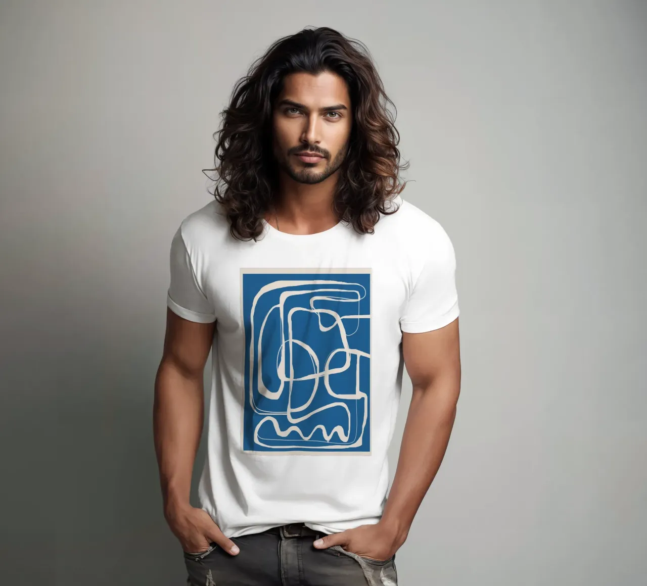 Modern Minimalist One Line Art 2 t-shirt da Nadjaa