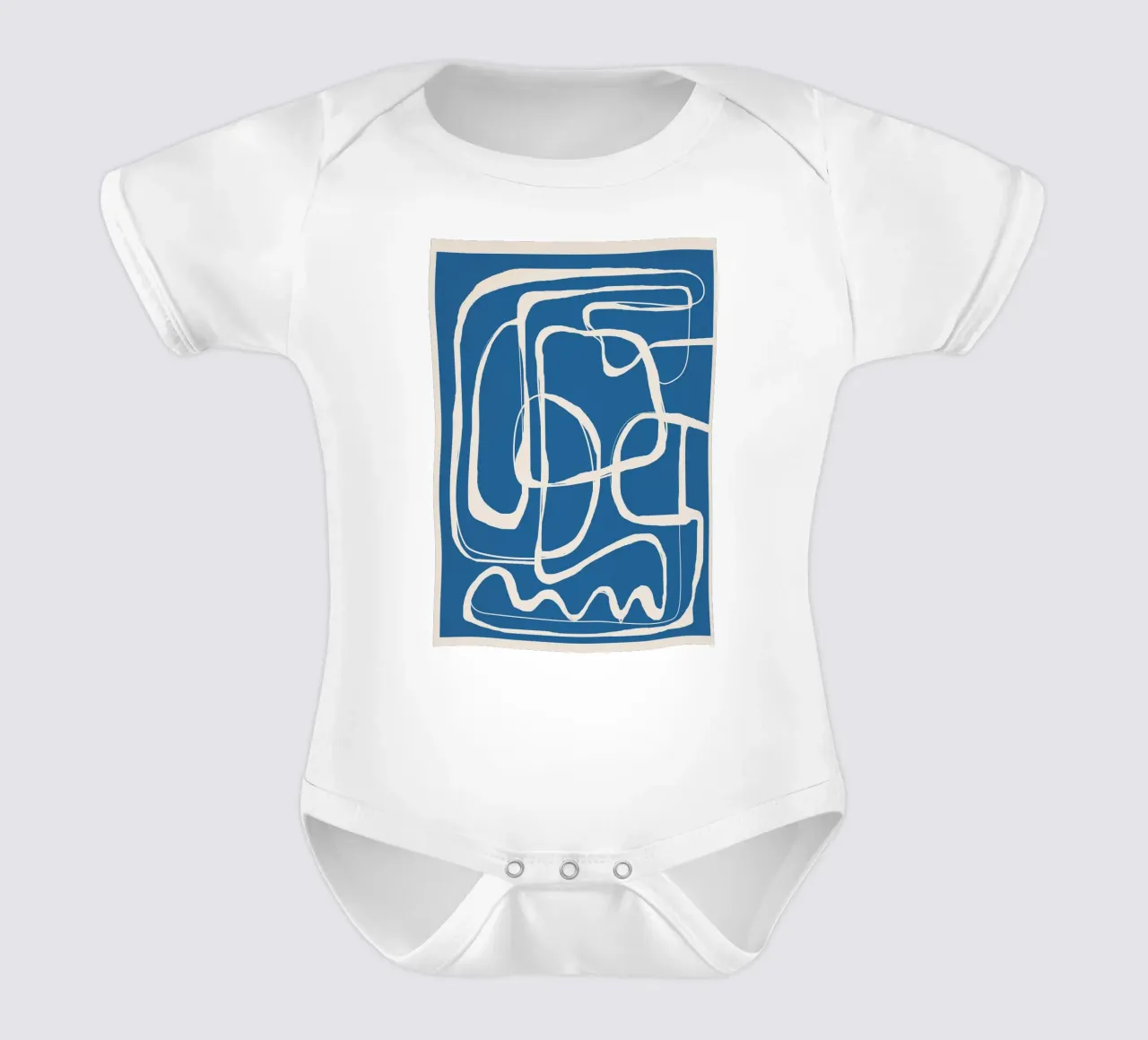 Modern Minimalist One Line Art 2 body neonato maniche corte da Nadjaa