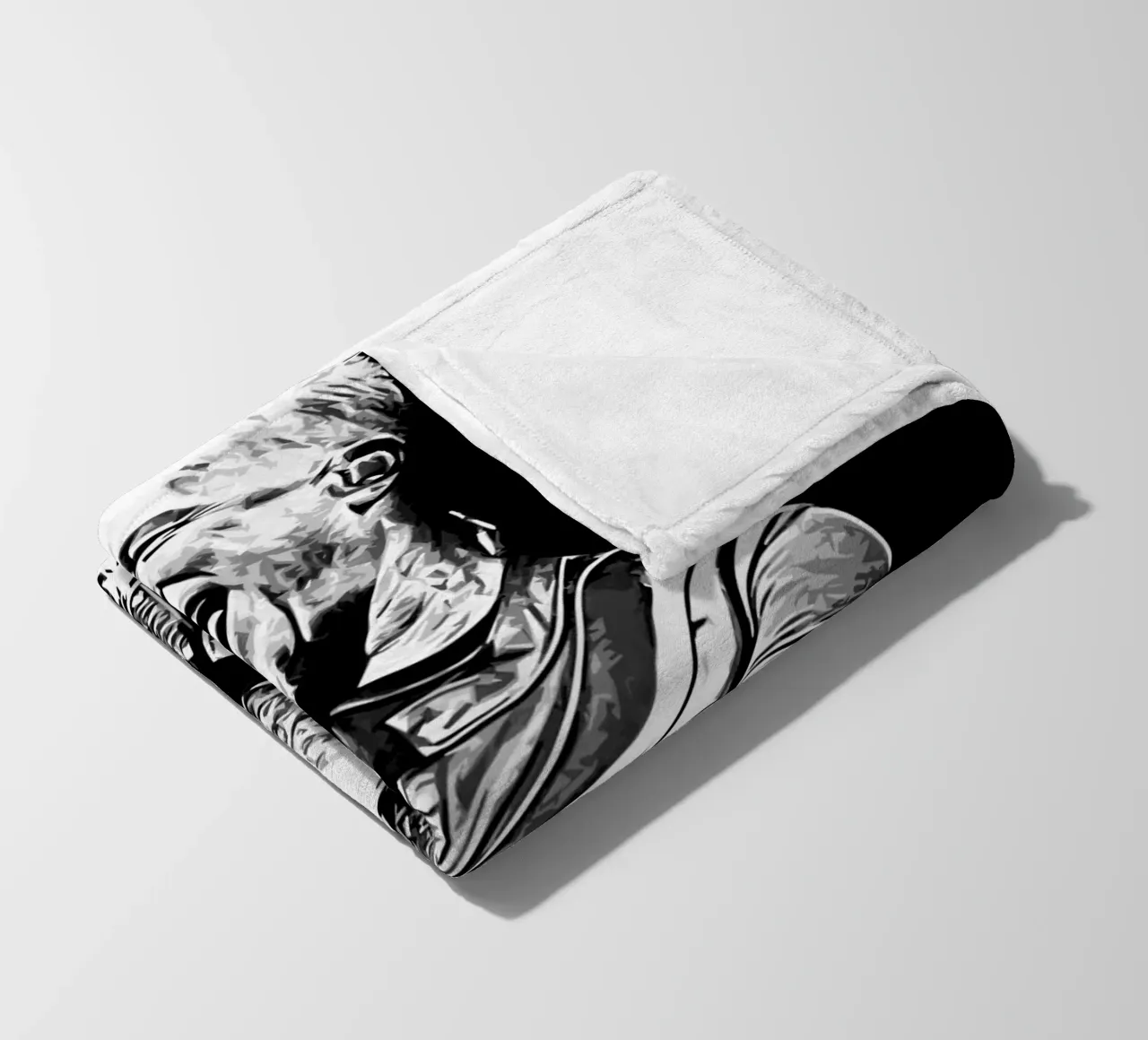 Arte di James Hetfield in bianco e nero coperta in pile da music soul