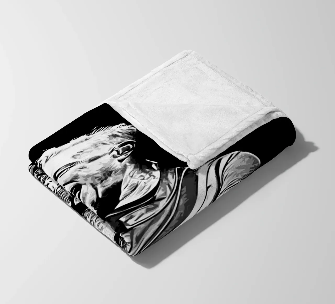 Arte di James Hetfield in bianco e nero coperta in pile da music soul