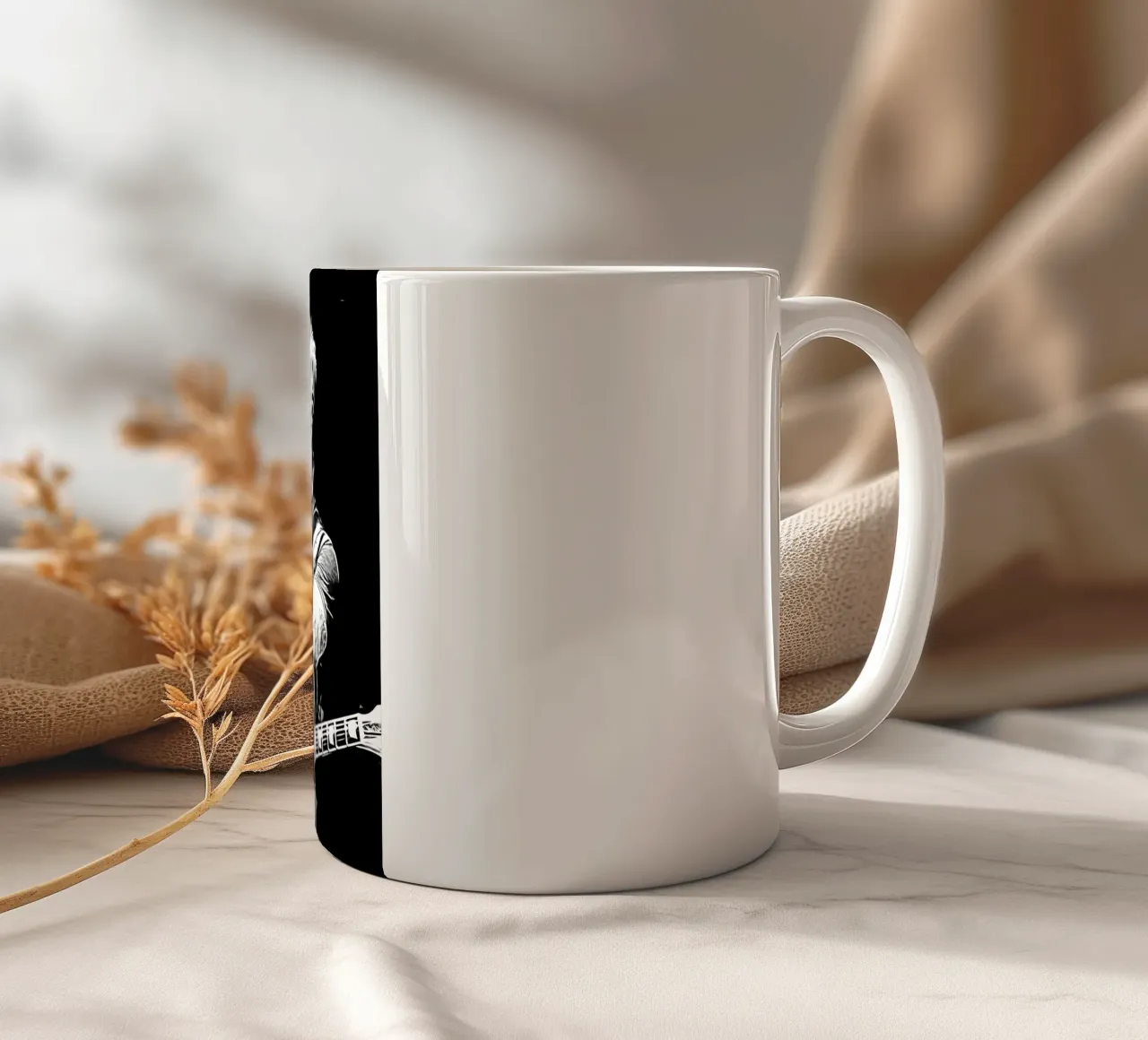 Arte di James Hetfield in bianco e nero tazza in ceramica da music soul