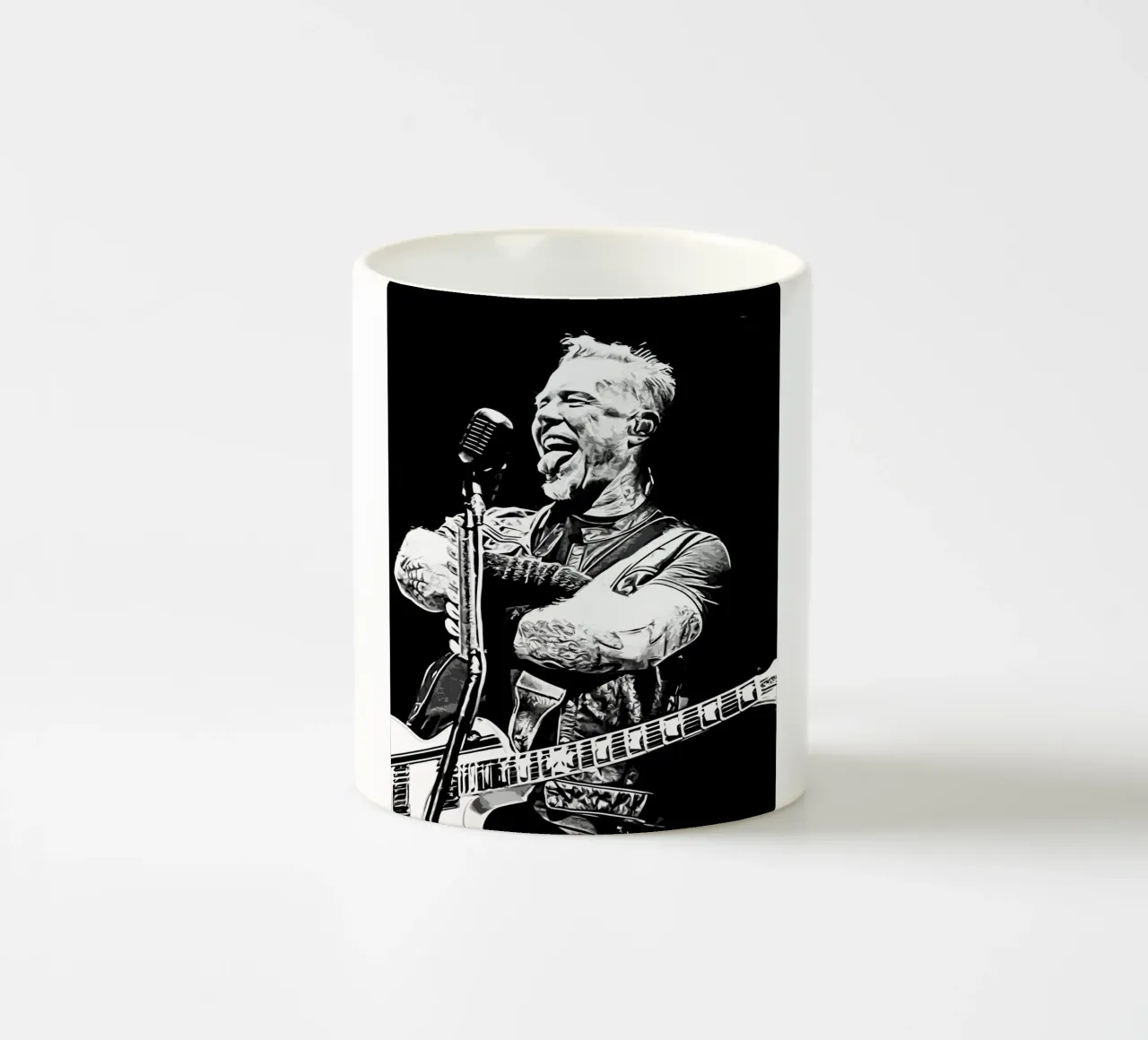 Arte di James Hetfield in bianco e nero tazza in ceramica da music soul