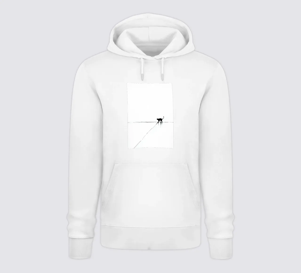 Minimal Cat on a Line Hoodie von cityart