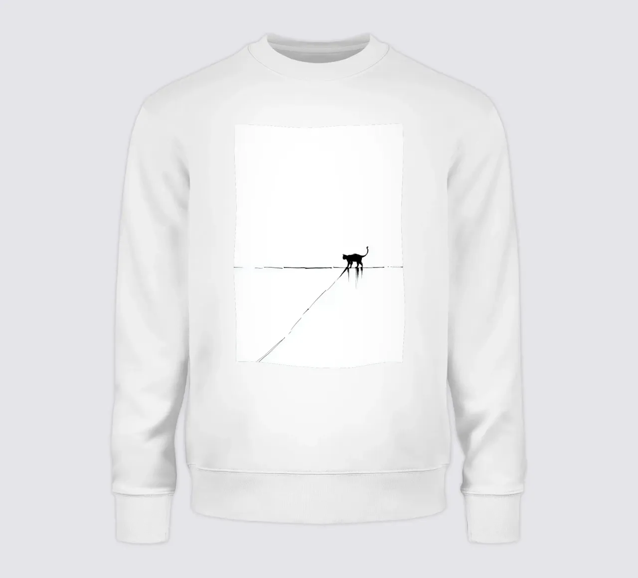 Minimal Cat on a Line felpa da cityart