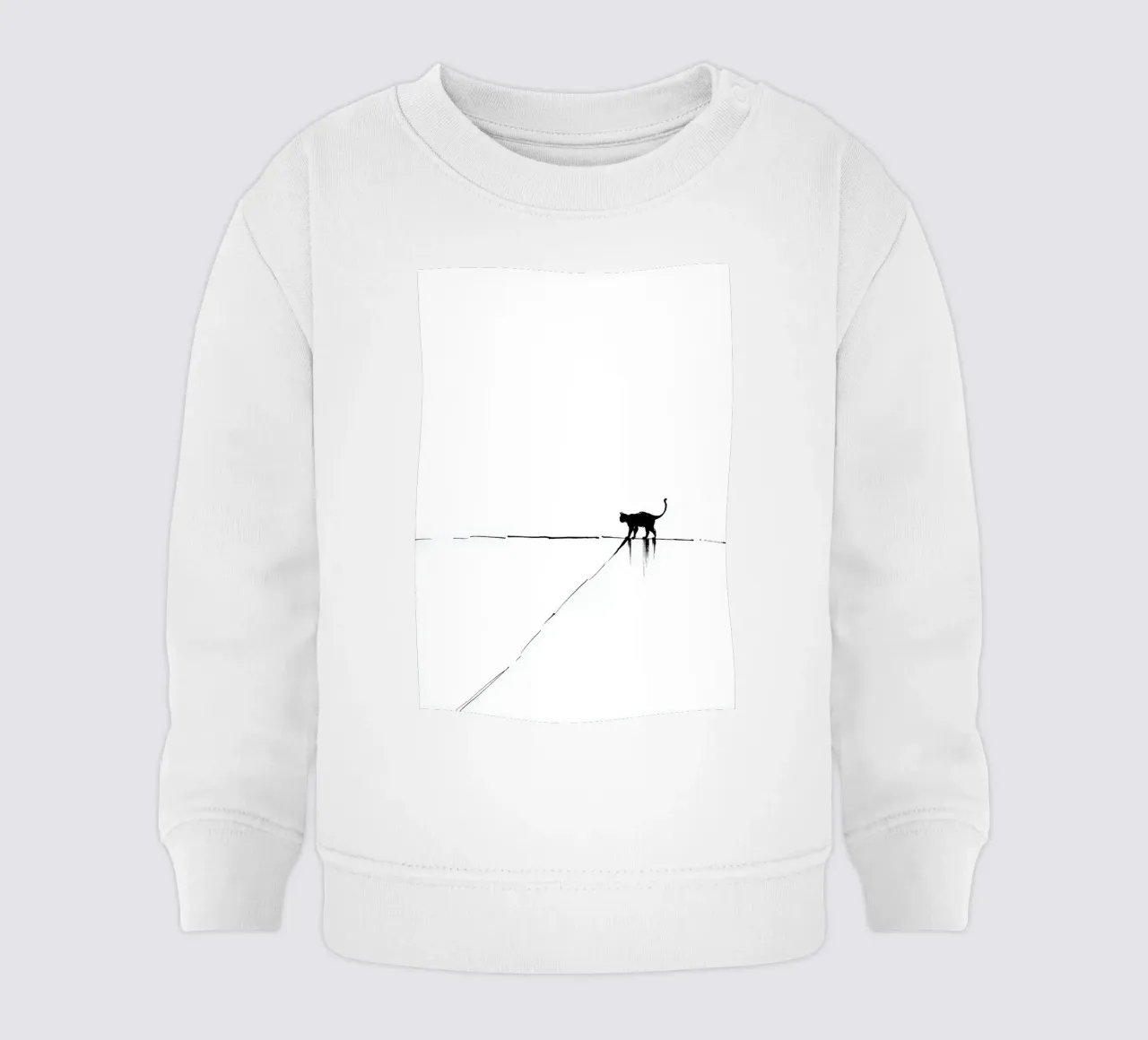 Minimal Cat on a Line sweat pour bébé de cityart