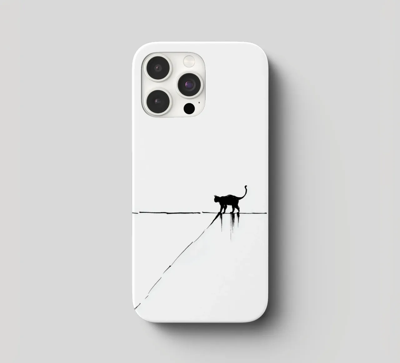 Minimal Cat on a Line cover iphone da cityart
