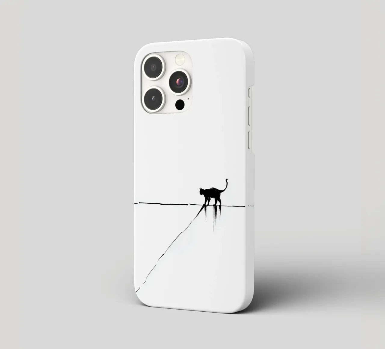 Minimal Cat on a Line cover iphone da cityart