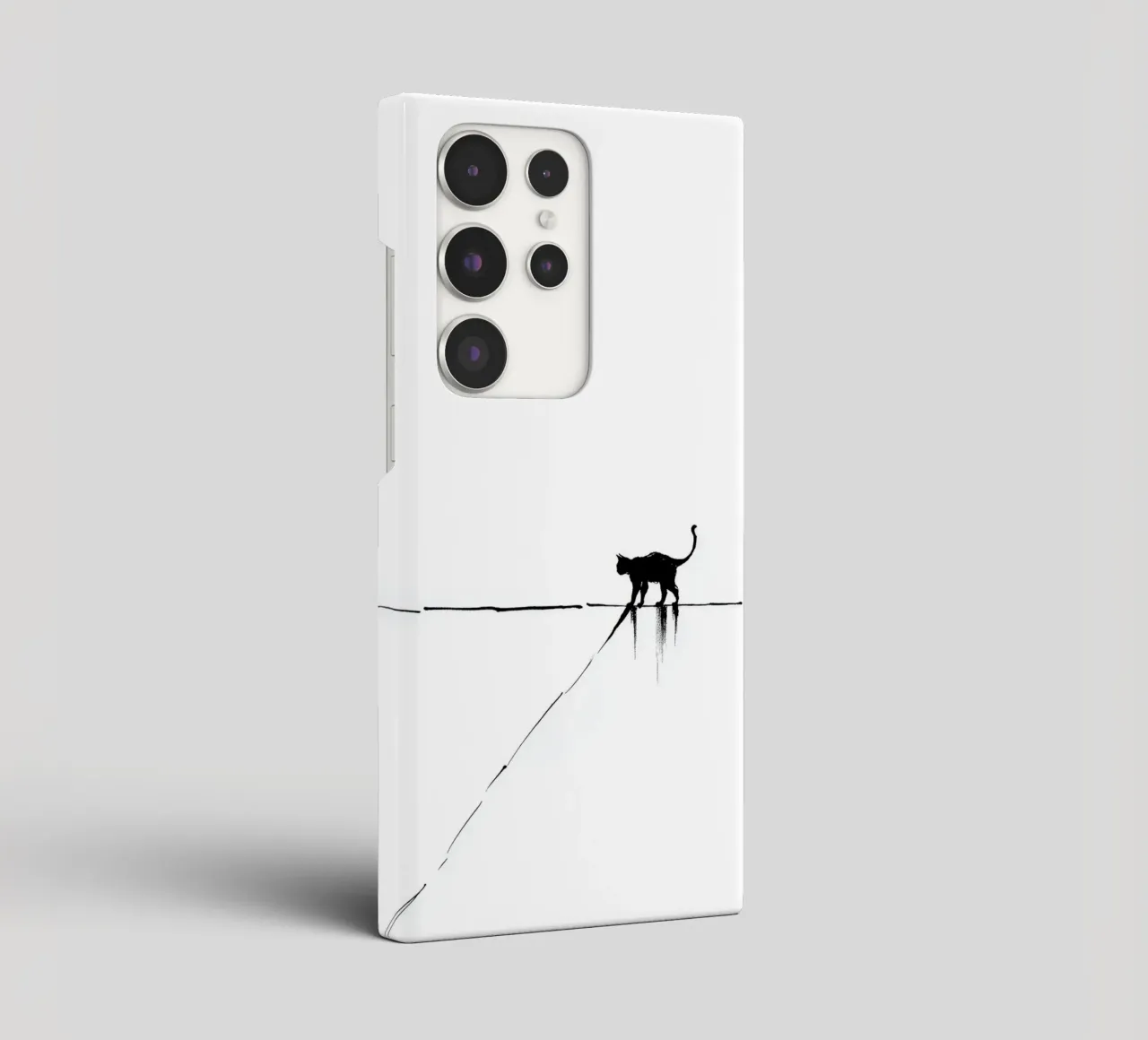 Minimal Cat on a Line cover samsung da cityart