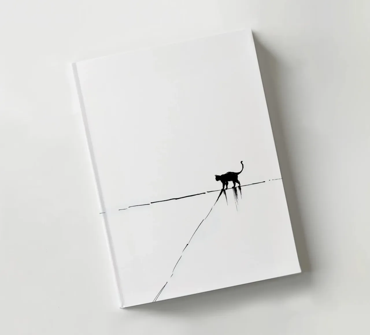 Minimal Cat on a Line notebook by cityart