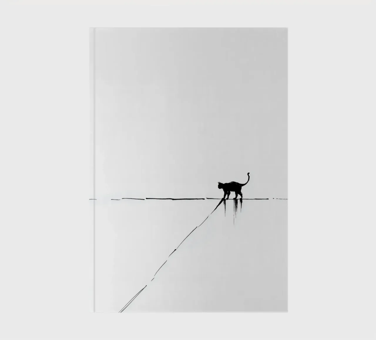 Minimal Cat on a Line notebook by cityart