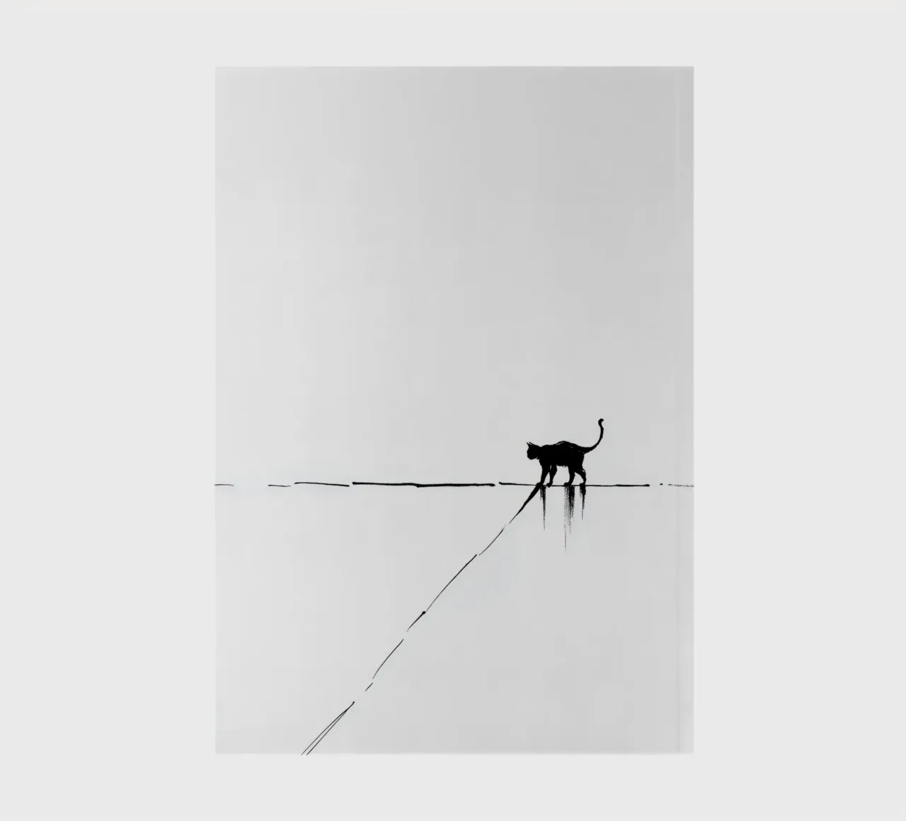 Minimal Cat on a Line notebook by cityart