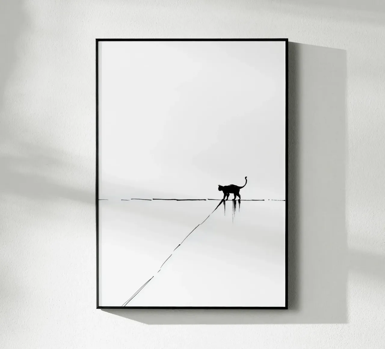 Minimal Cat on a Line plexiglass da cityart