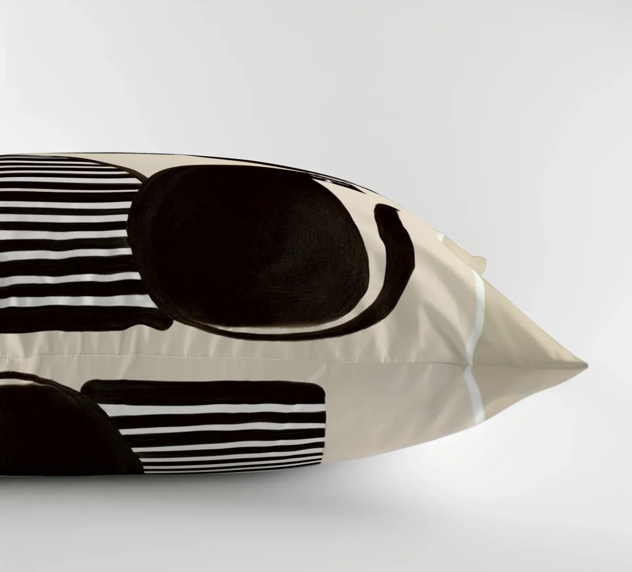 Minimalist Cats in Black and White cuscino da cityart