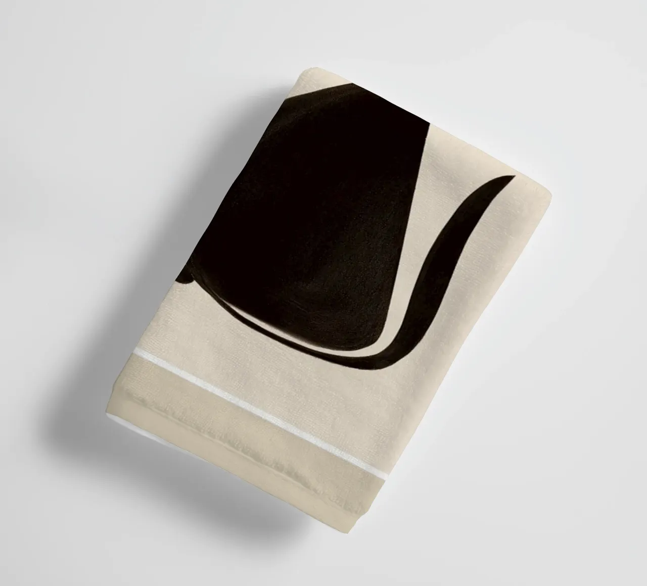 Minimalist Cats in Black and White asciugamano da bagno da cityart