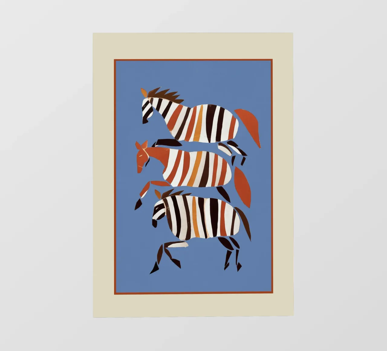 Striped Running Horses telo in pvc da cityart