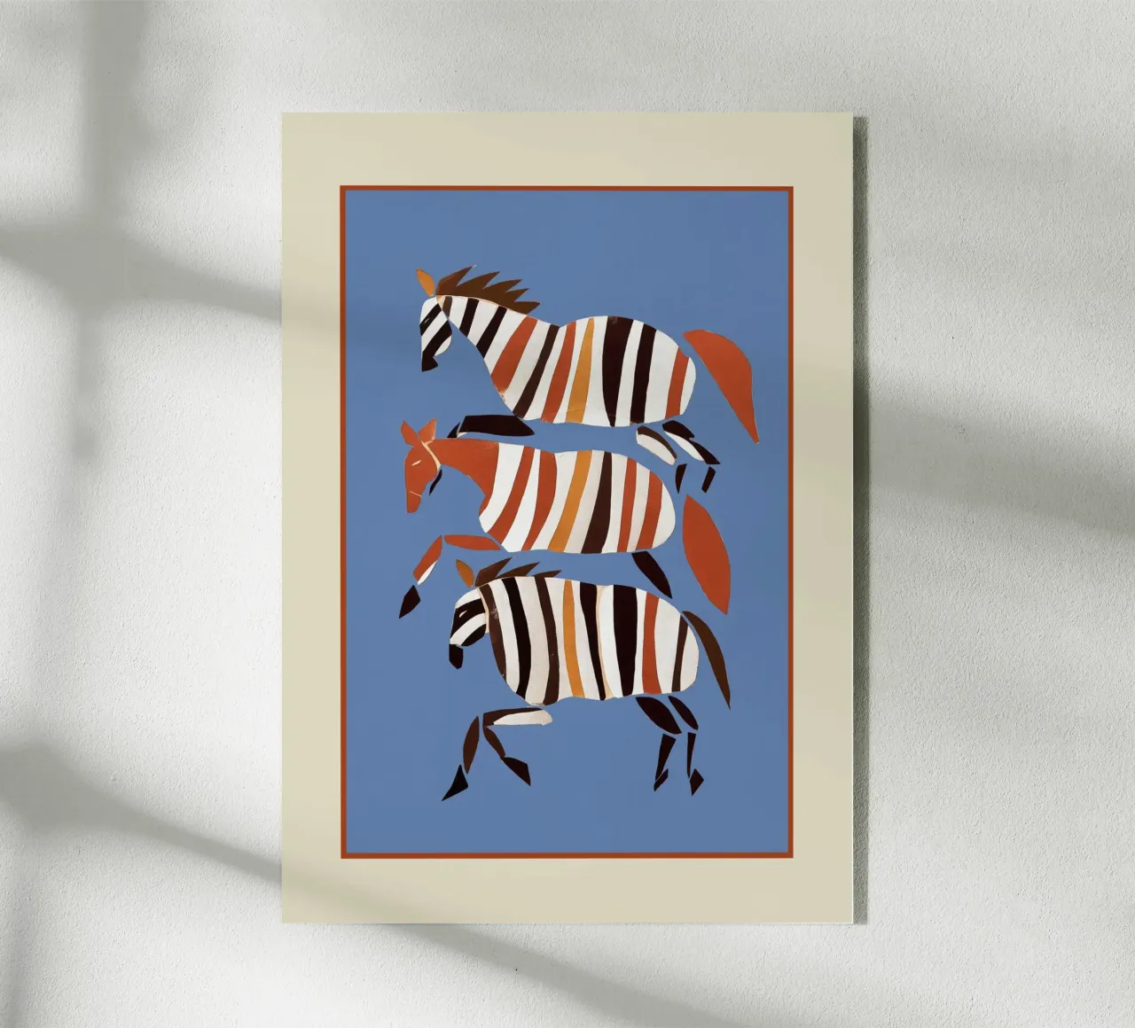 Striped Running Horses plexiglass da cityart