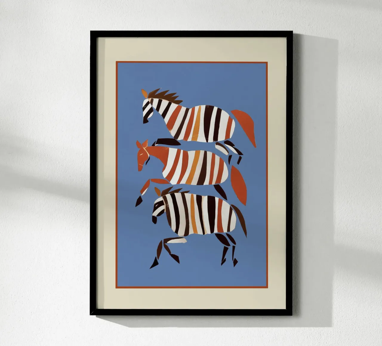 Striped Running Horses carta hahnemühle da cityart
