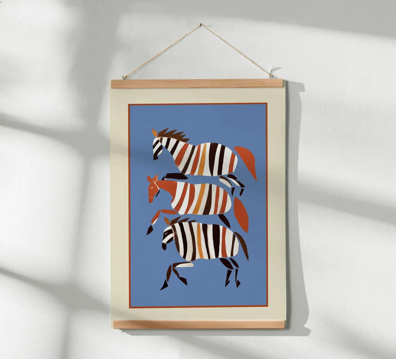 Striped Running Horses carta hahnemühle da cityart