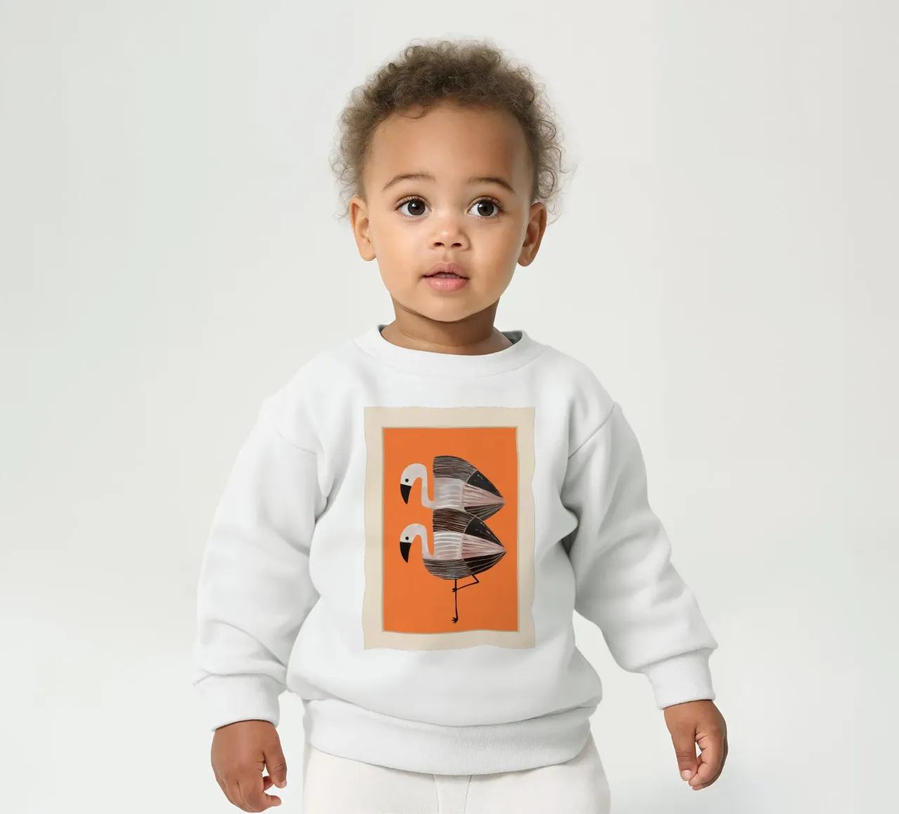 Tangerine Flamingos felpa neonato da cityart