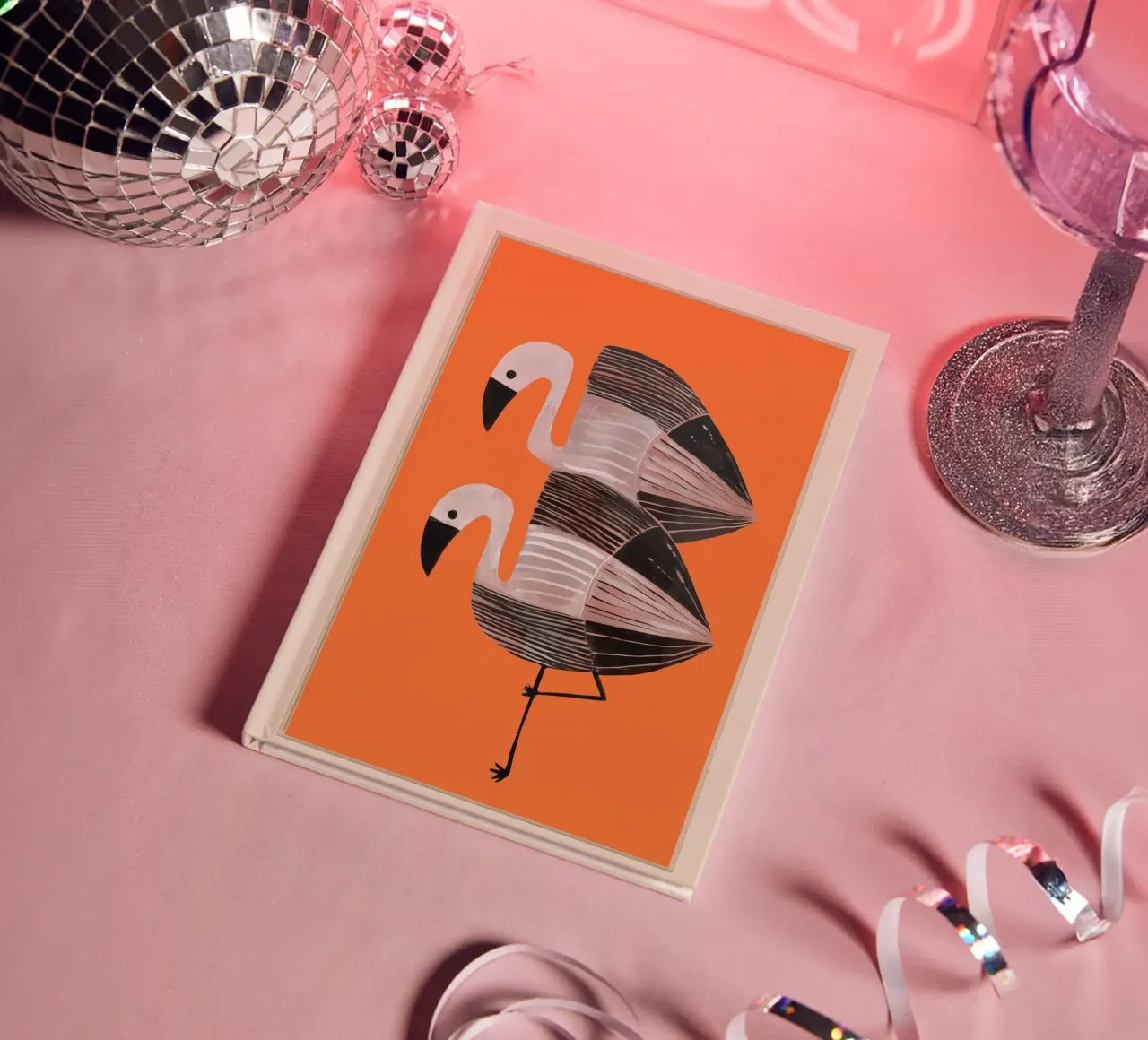 Tangerine Flamingos notitieboek van cityart