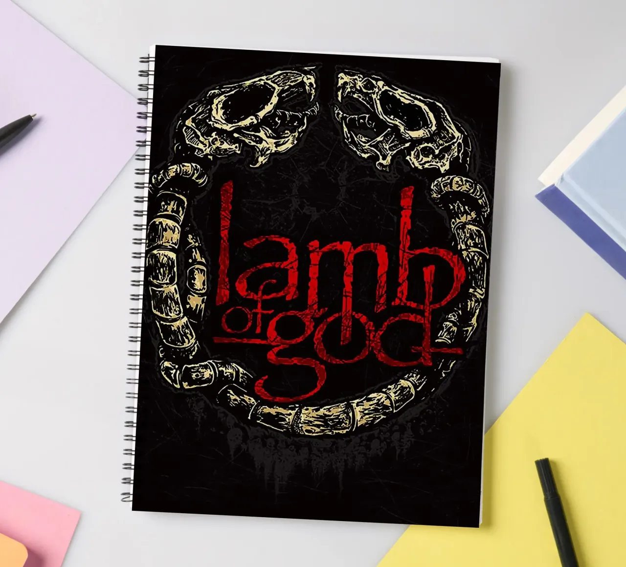 Groupe Lamb of God carnet à spirale de vanhesling