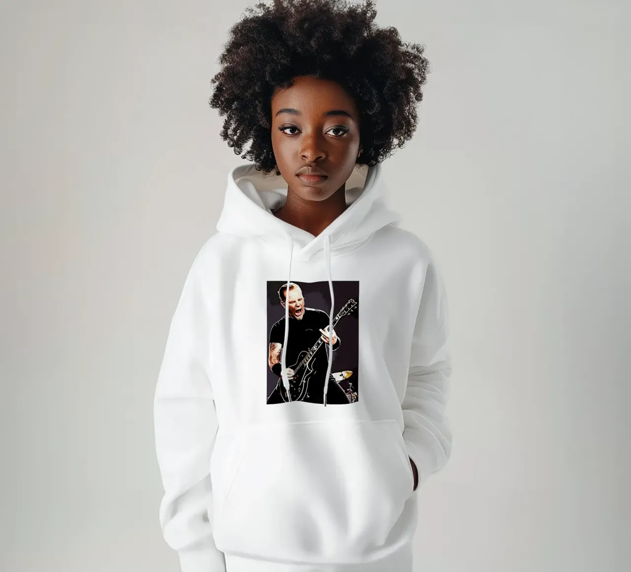 James Hetfield Metallichead band music 17 Art hoodie by music soul