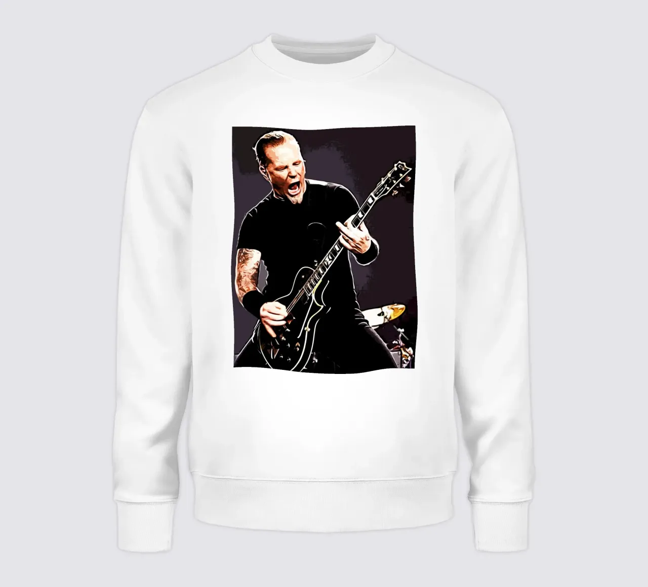 James Hetfield Metallichead band music 17 Art sweatshirt by music soul