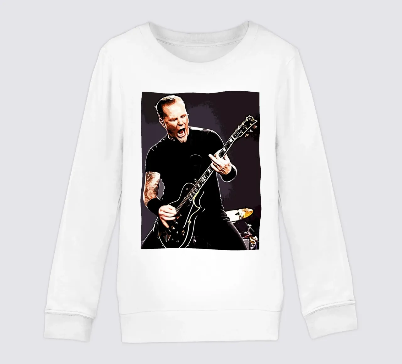 James Hetfield Metallichead band music 17 Art kids sweatshirt by music soul