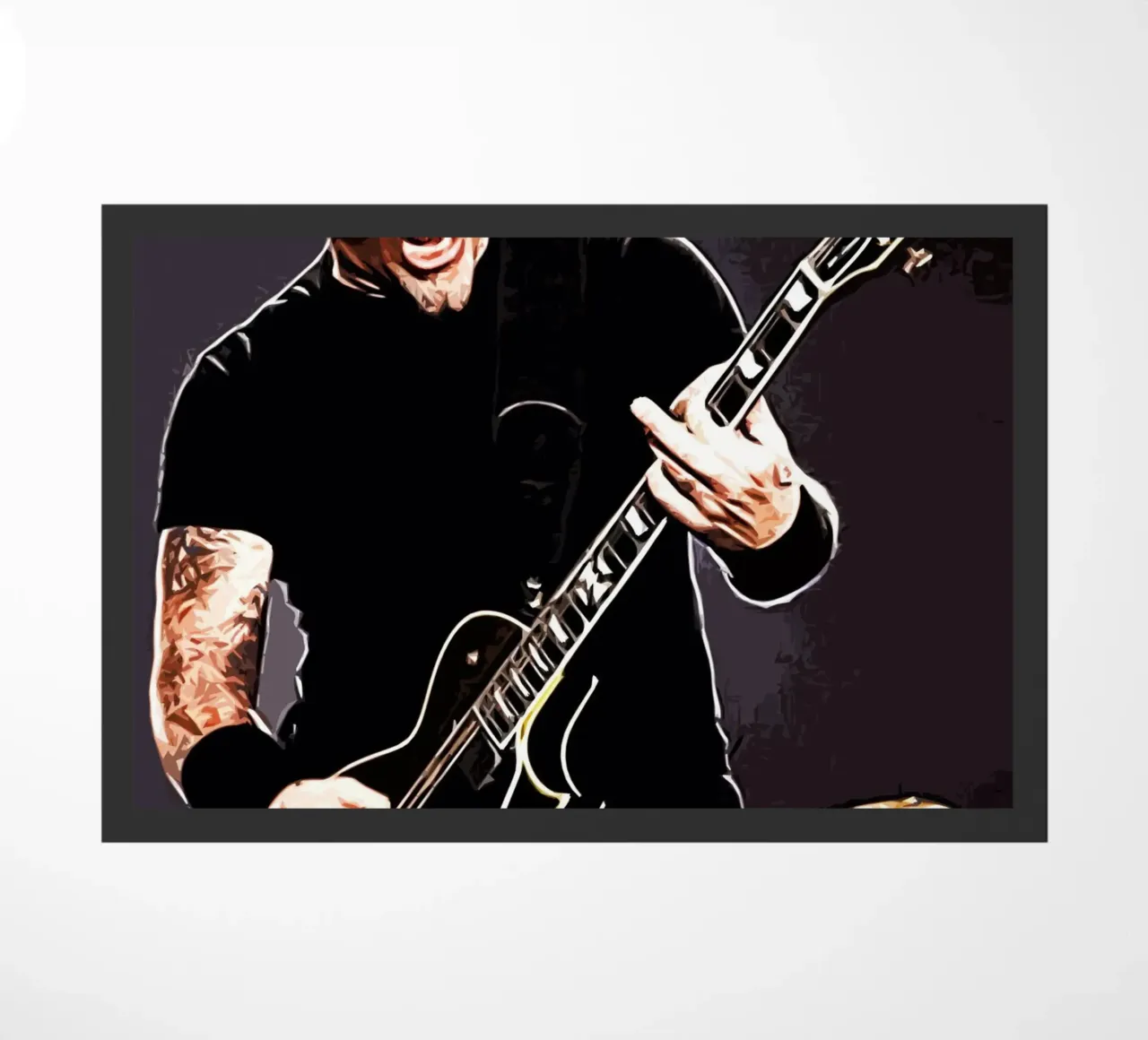 James Hetfield Metallichead band music 17 Art doormat by music soul