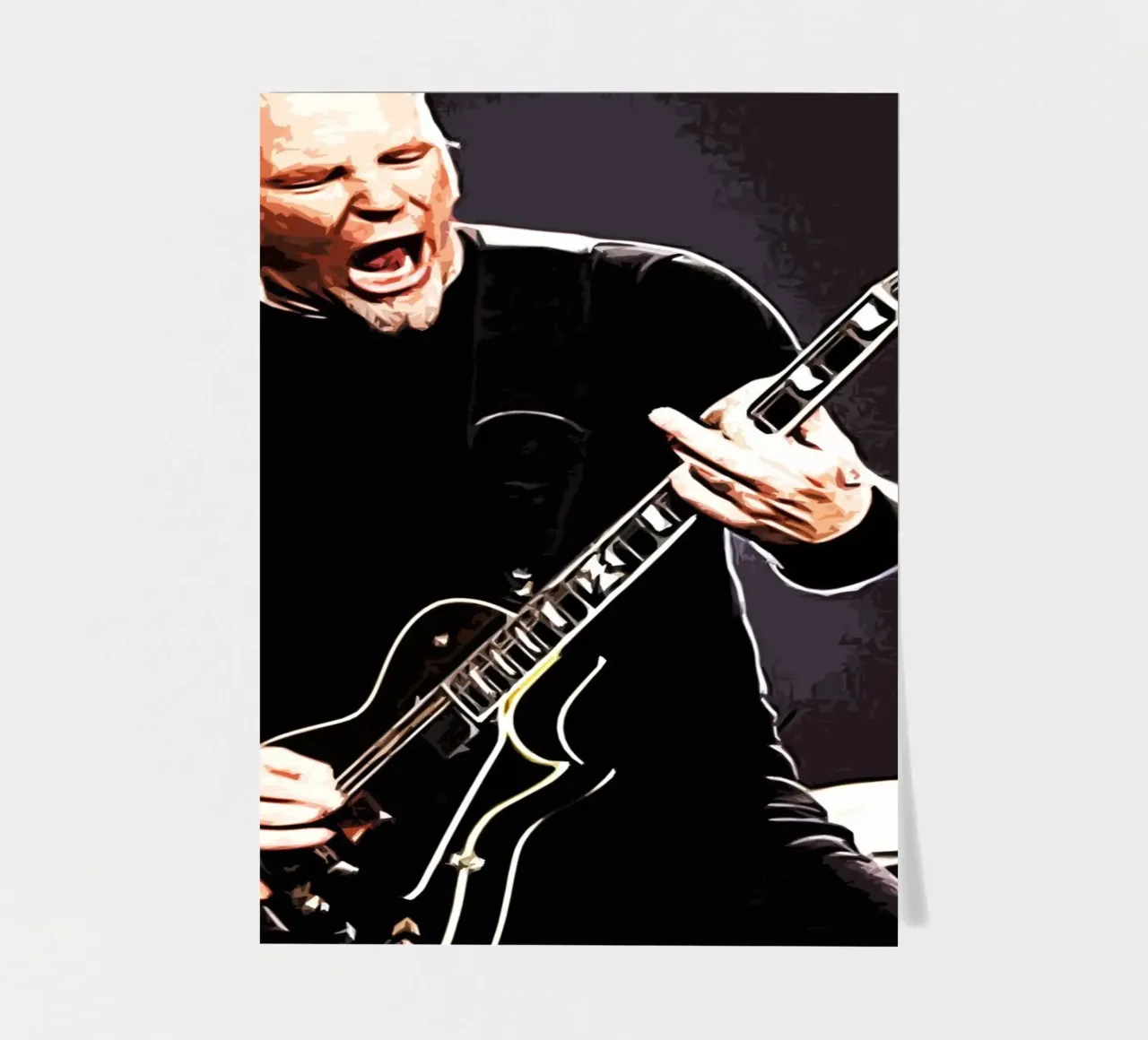 James Hetfield Metallichead band music 17 Art sticker sheet by music soul