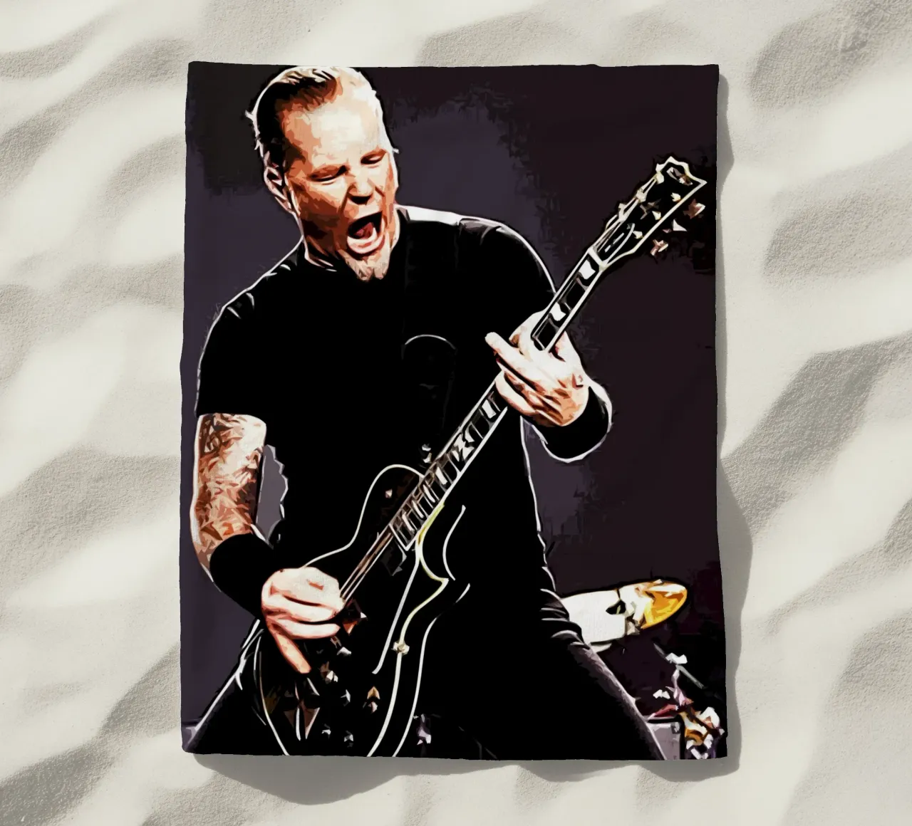 James Hetfield Metallichead banda música 17 Arte toalla de playa de music soul