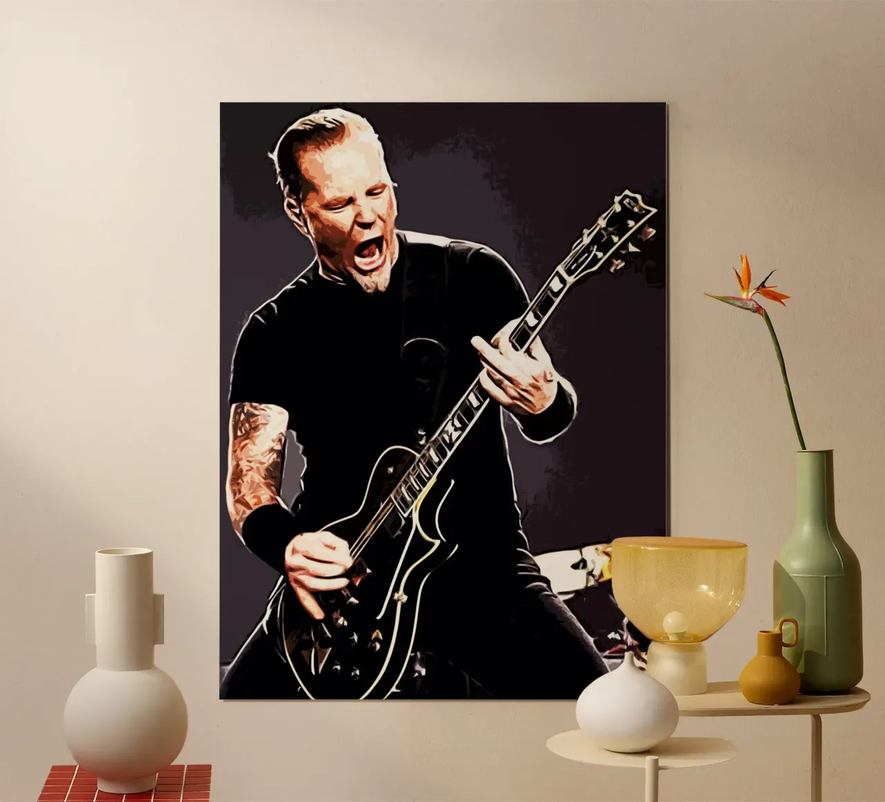 James Hetfield Metallichead band music 17 Art hahnemühle by music soul