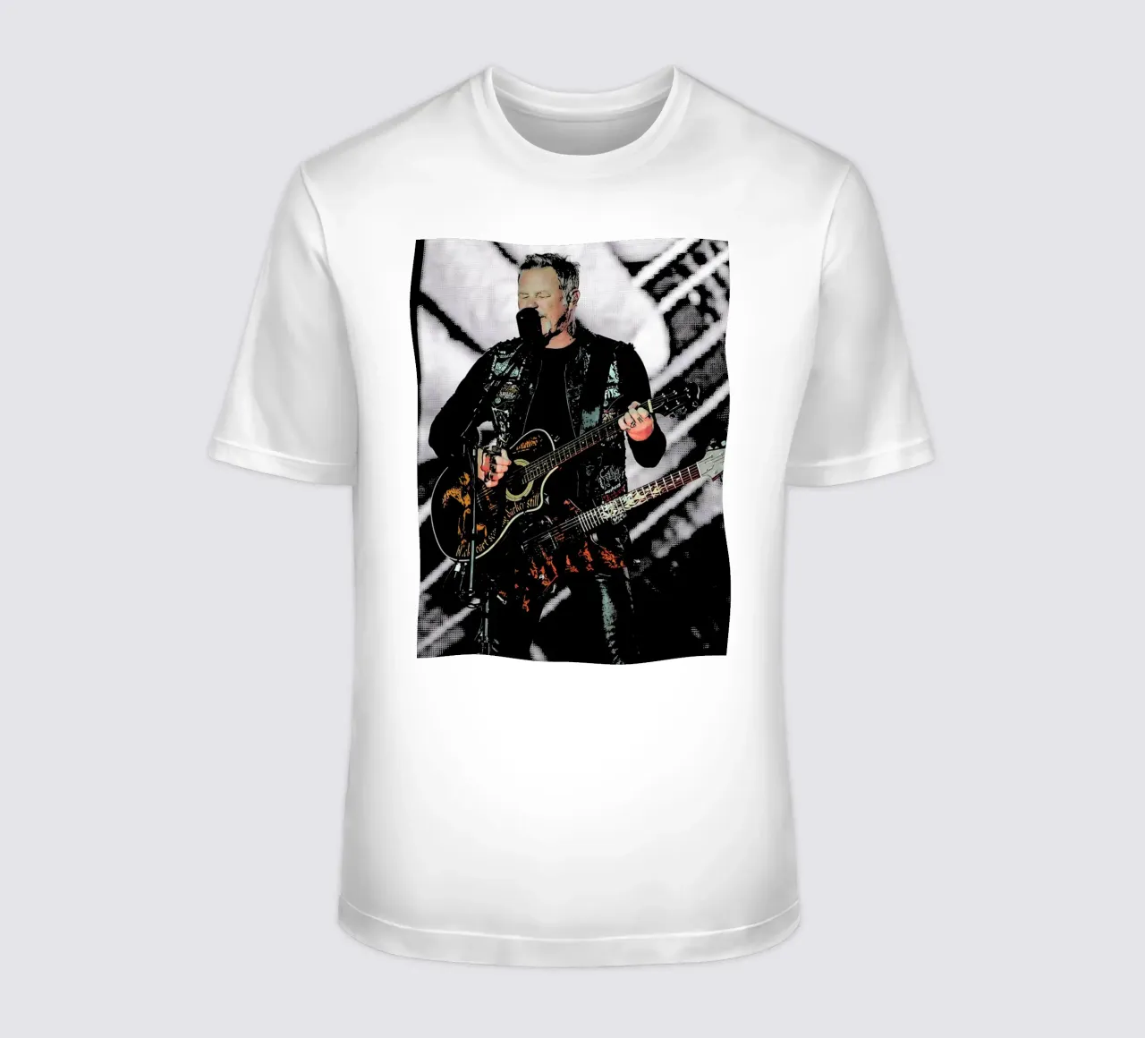 James Hetfield Metallichead band music 18 Art t-shirt by music soul