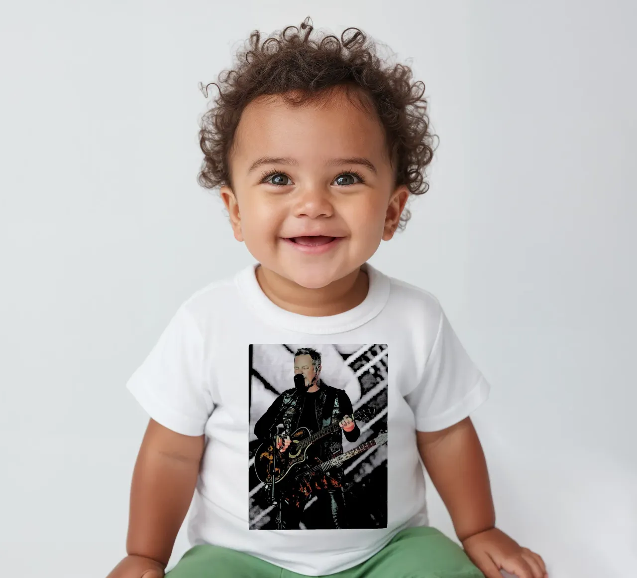 James Hetfield Metallichead band music 18 Art baby t-shirt by music soul