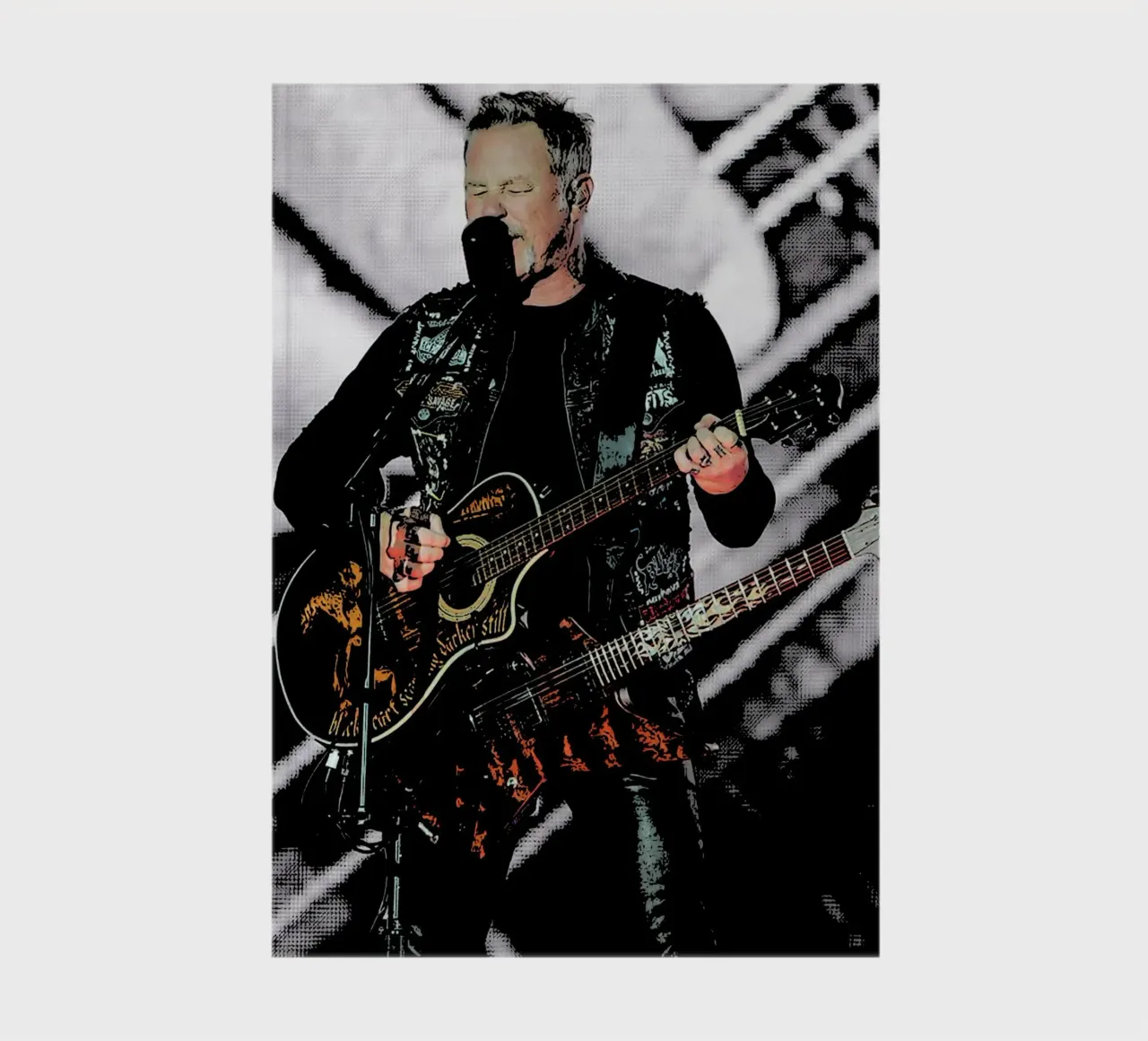 James Hetfield Metallichead groupe musique 18 Art carnet de notes de music soul