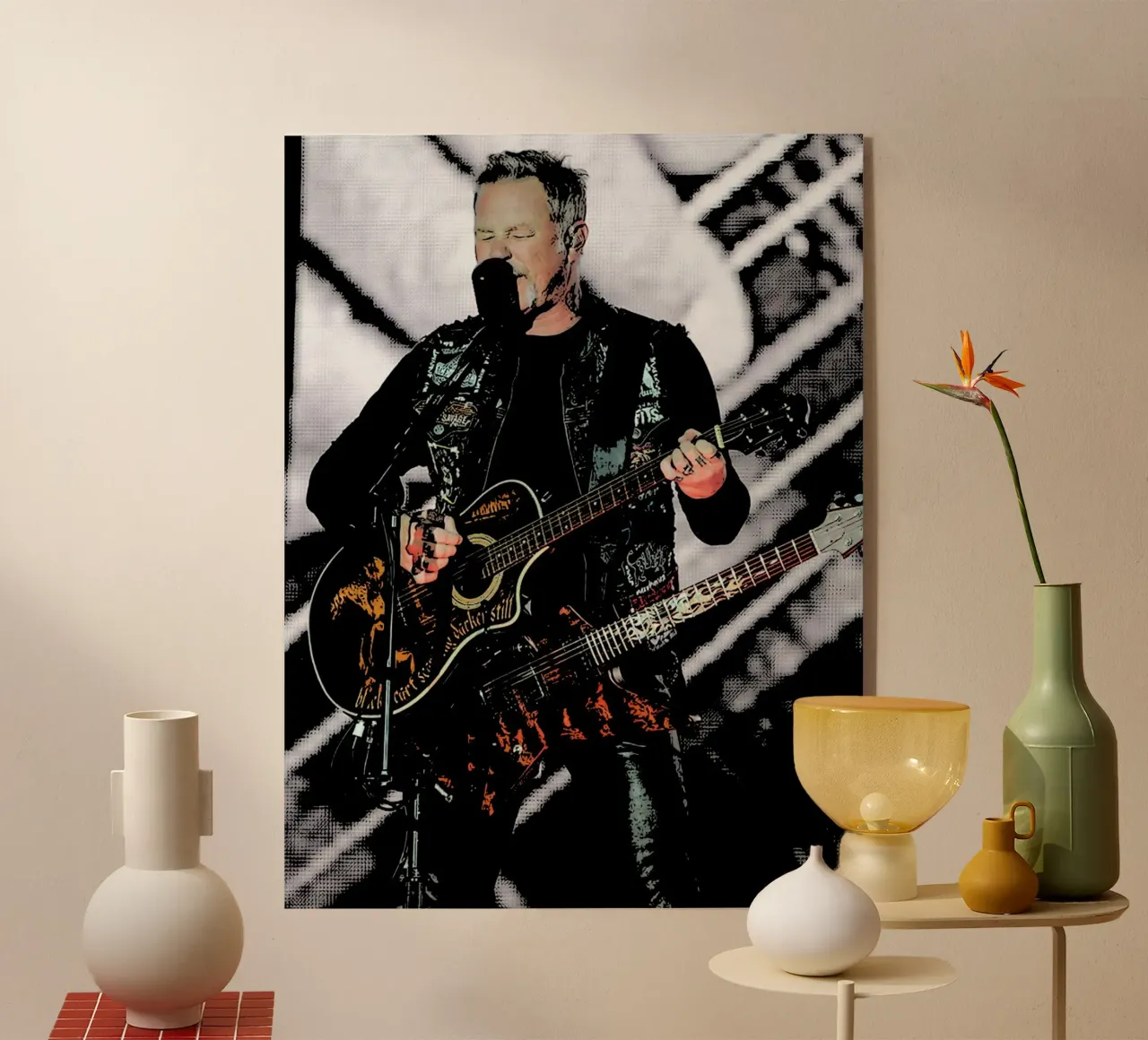 James Hetfield Metallichead groupe musique 18 Art plexiglas de music soul