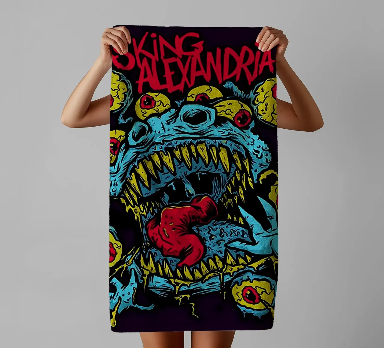 Groupe Asking Alexandria serviette de bain de vanhesling