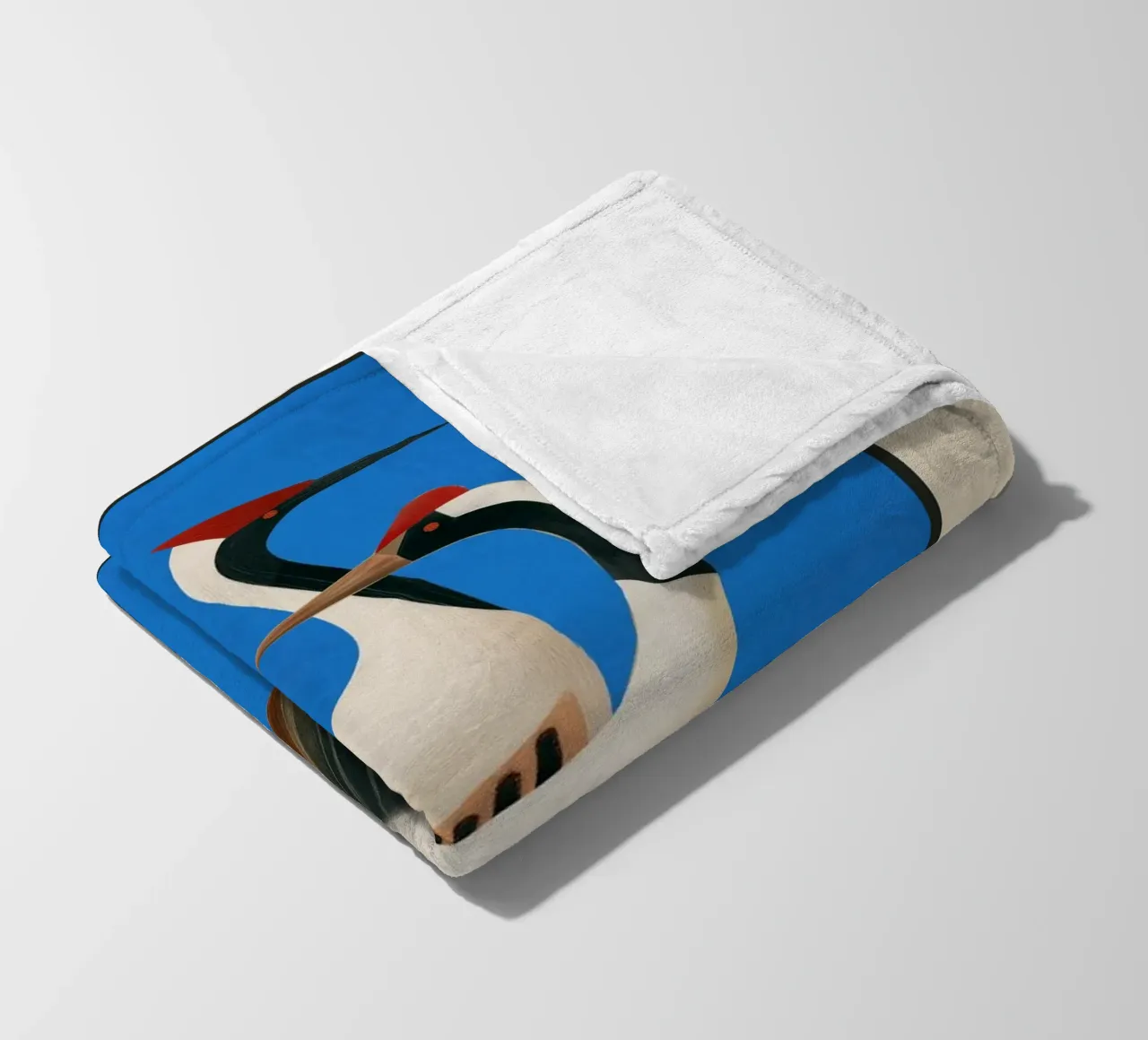Stillness in Motion - Abstract Cranes in Blue coperta in pile da cityart