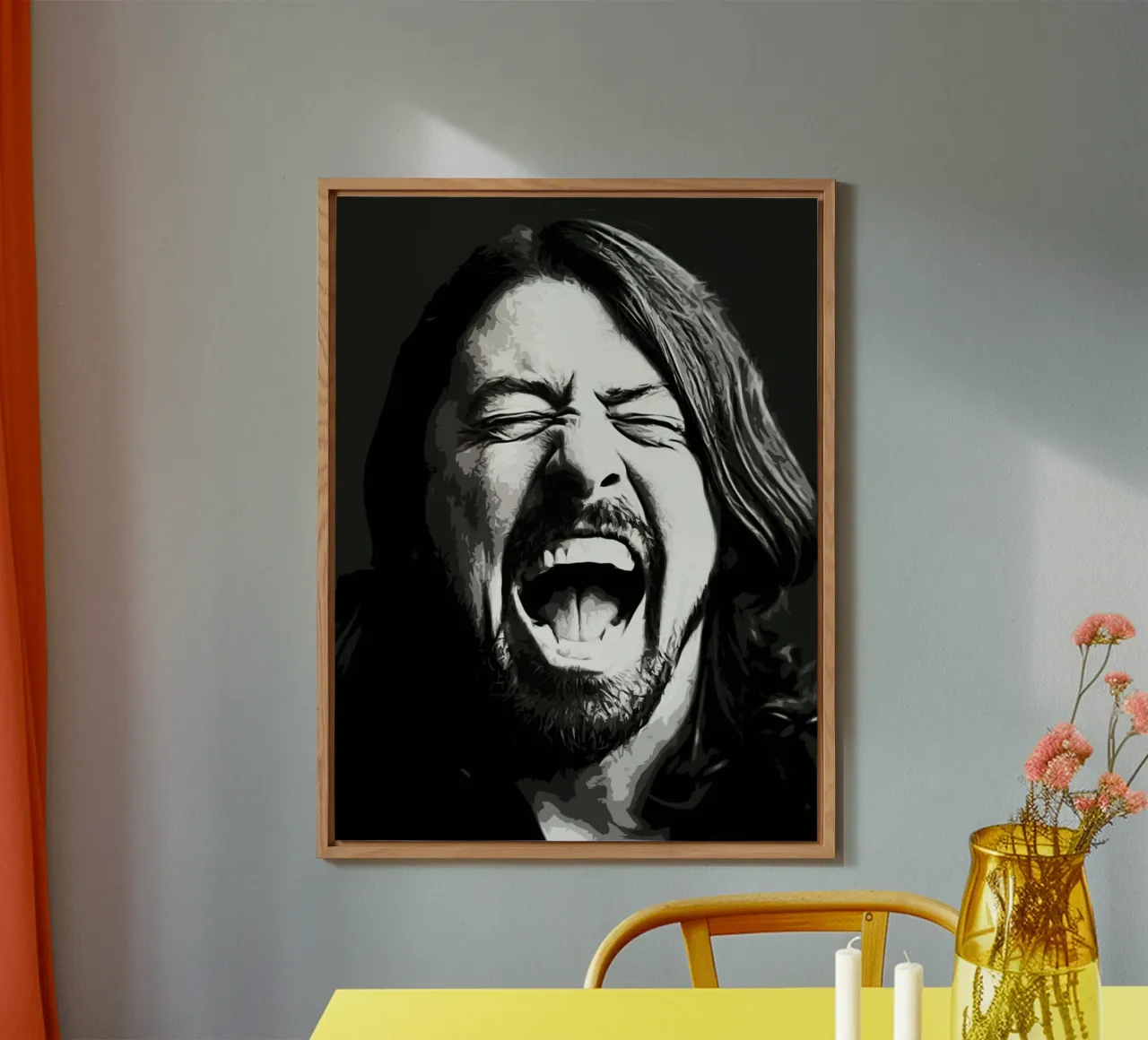 Dave Grohl Foo Fighters 9 Art alu-dibond by music soul