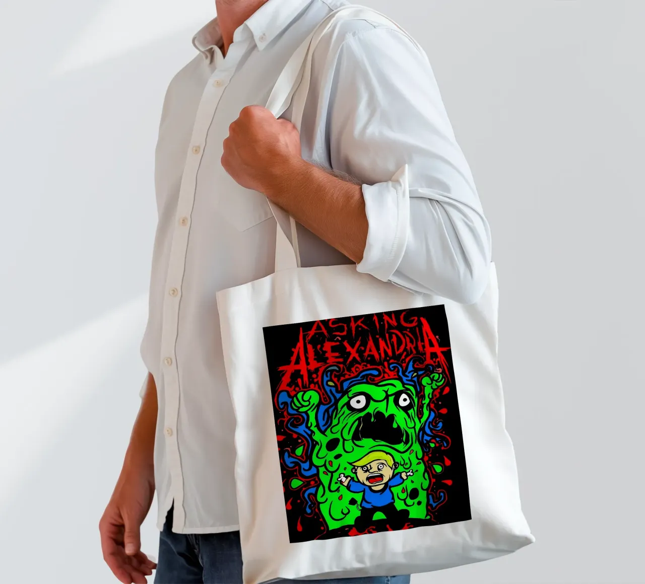 Asking Alexandria band tote bag by vanhesling
