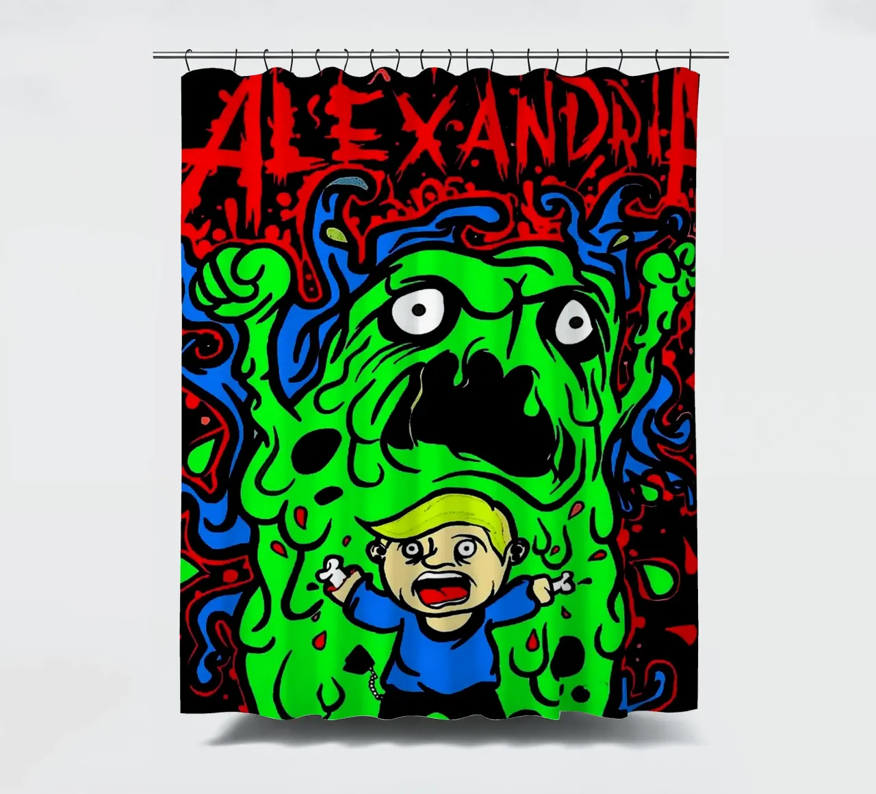 Asking Alexandria band shower curtain by vanhesling