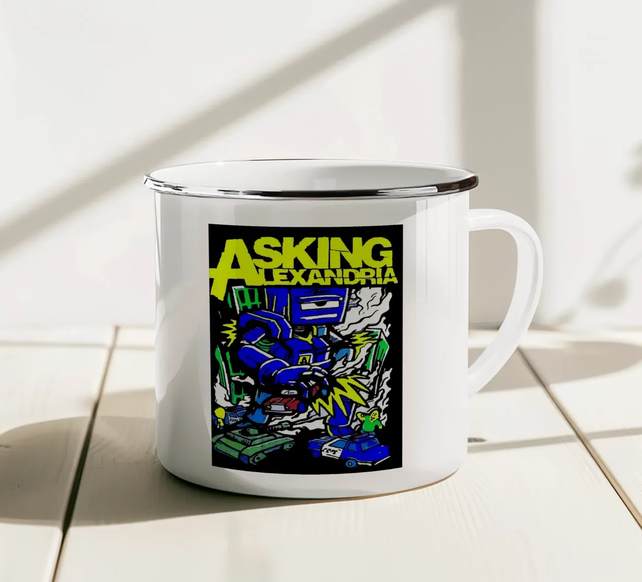 Groupe Asking Alexandria mug en émail de vanhesling