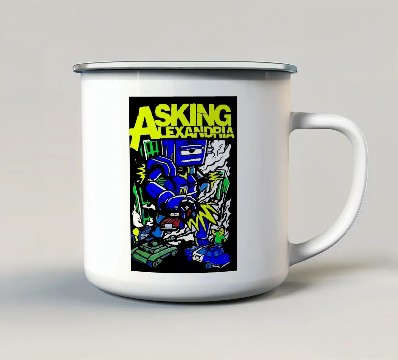 Groupe Asking Alexandria mug en émail de vanhesling