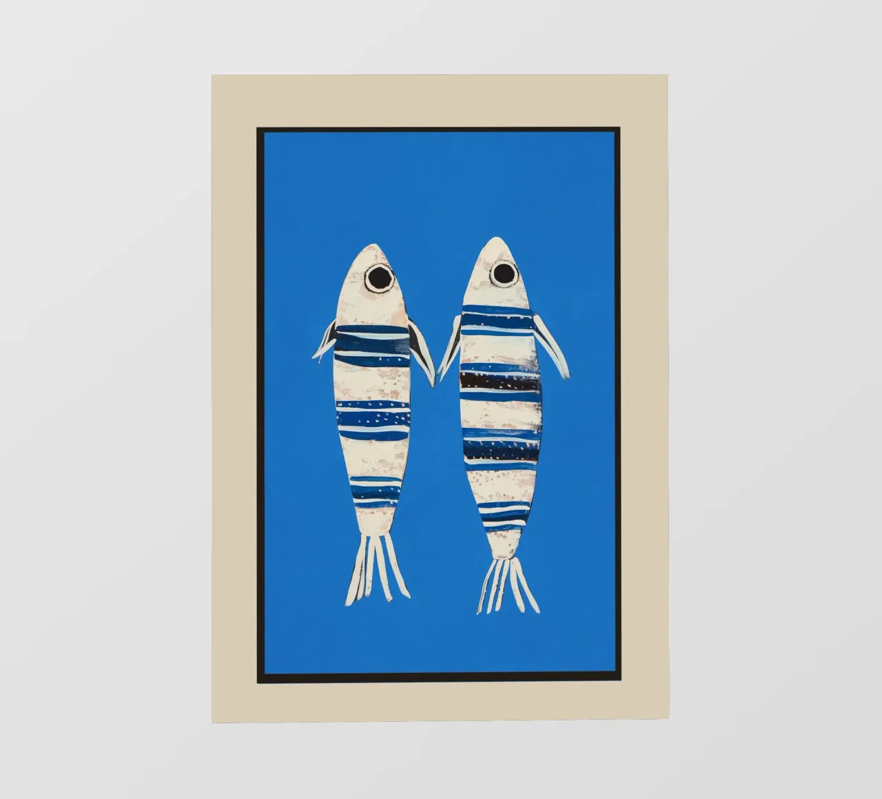 Minimal Fish on Blue pellicola backlit da cityart