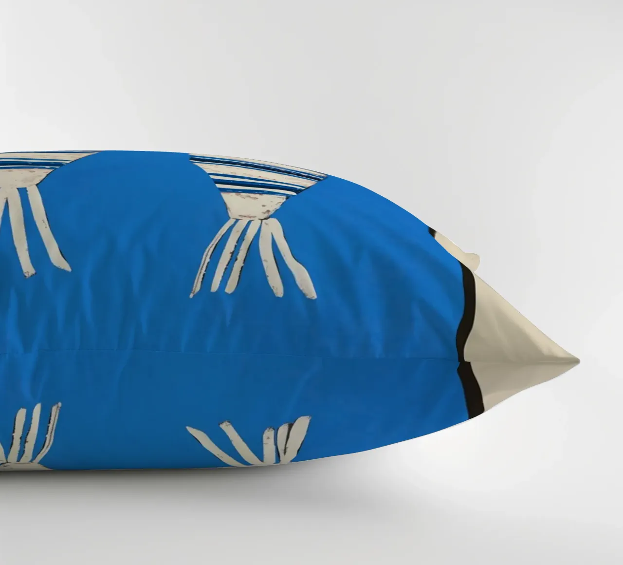 Minimal Fish on Blue cuscino da cityart